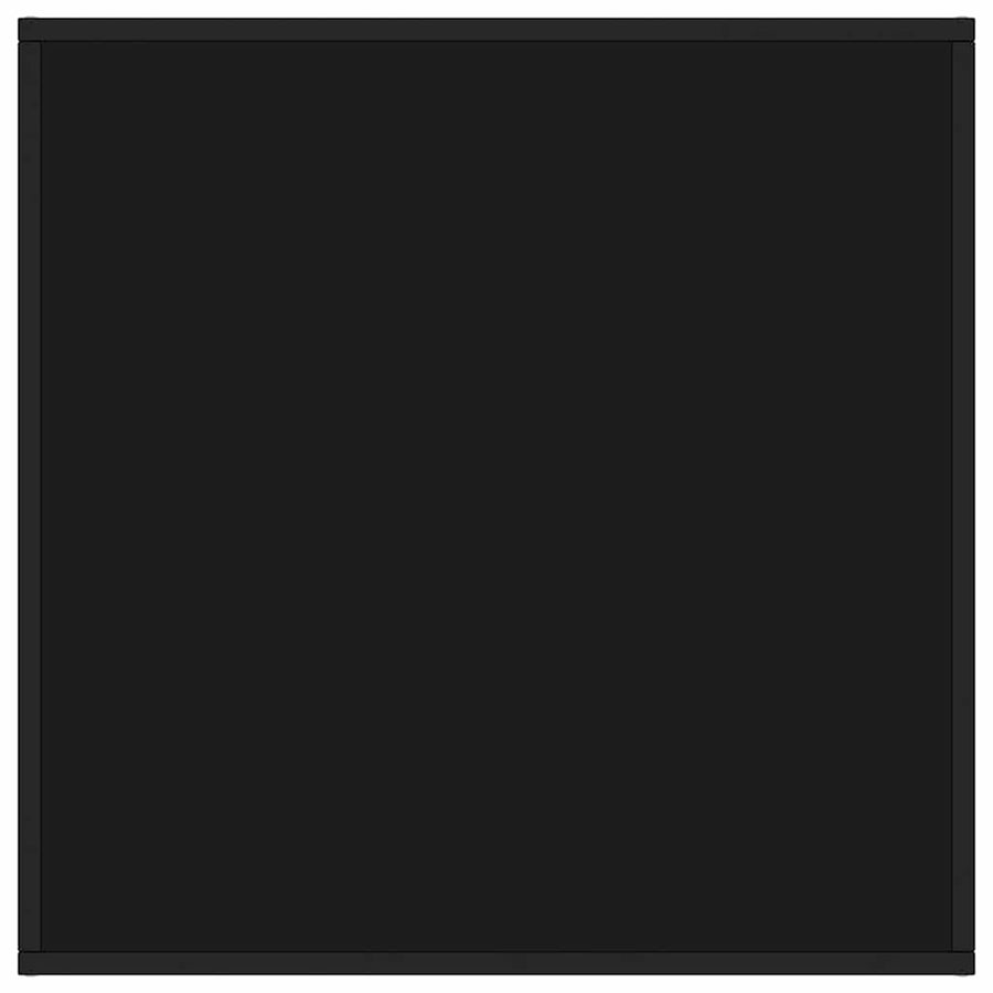 Coffee Table Black with Black Glass 80x80x35 cm