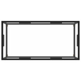 Coffee Table Black with Tempered Glass 100x50x35 cm - Top-Down View