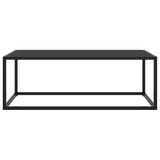 Coffee Table Black with Black Glass 100x50x35 cm