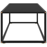 Coffee Table Black with Black Glass 100x50x35 cm