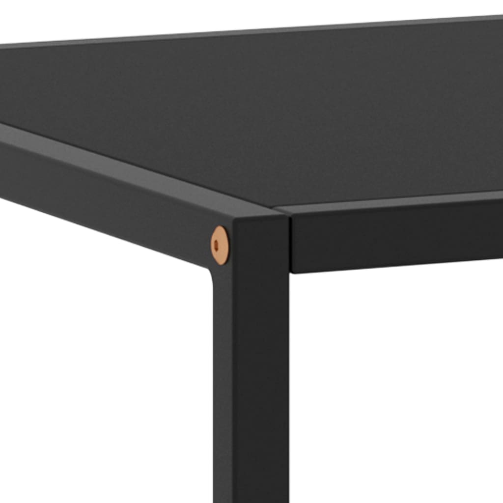 Coffee Table Black with Black Glass 100x50x35 cm