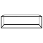 Coffee Table Black with Tempered Glass 120x60x35 cm