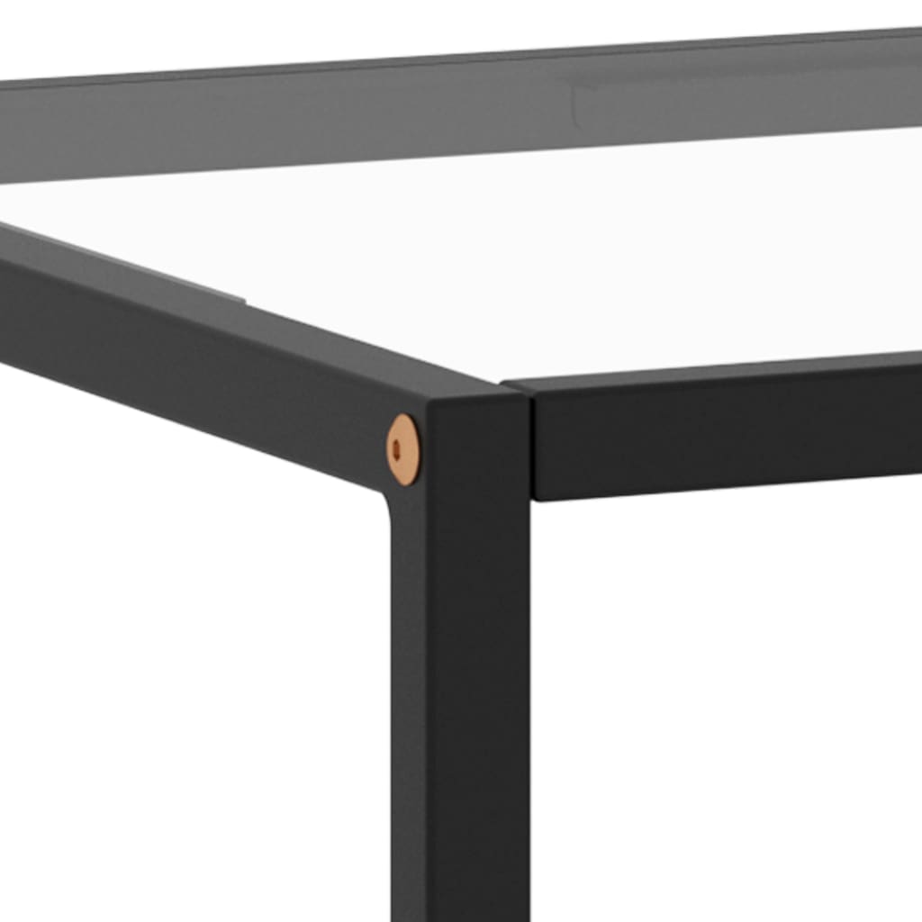 Coffee Table Black with Tempered Glass 120x60x35 cm