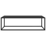 Coffee Table Black with Black Glass 120x50x35 cm