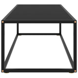 Coffee Table Black with Black Glass 120x50x35 cm