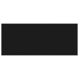 Coffee Table Black with Black Glass 120x50x35 cm - Top-Down View