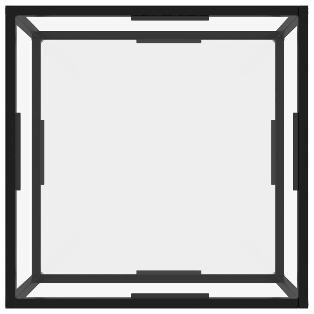 Coffee Table Transparent 60x60x35 cm Tempered Glass