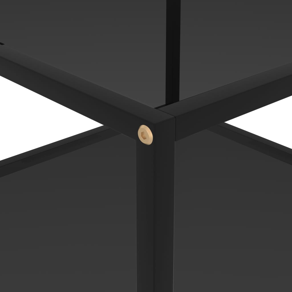 Coffee Table Black 60x60x35 cm Tempered Glass
