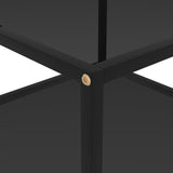 Coffee Table Black 60x60x35 cm Tempered Glass