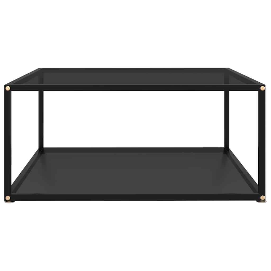 Coffee Table Black 80x80x35 cm Tempered Glass