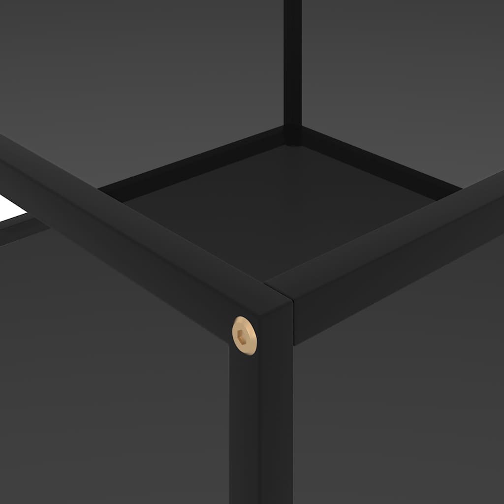 Coffee Table Black 80x80x35 cm Tempered Glass
