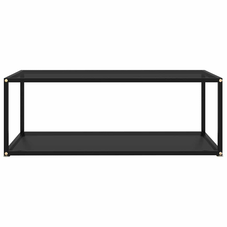 Coffee Table Black 100x50x35 cm Tempered Glass