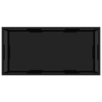 Coffee Table Black 100x50x35 cm Tempered Glass