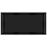 Coffee Table Black 100x50x35 cm Tempered Glass - Side View