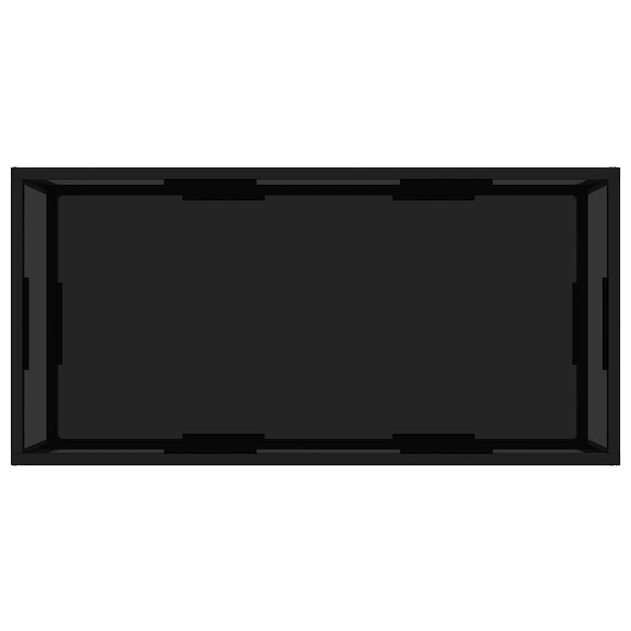 Coffee Table Black 100x50x35 cm Tempered Glass