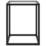 Coffee Table Black with Tempered Glass 40x40x50 cm