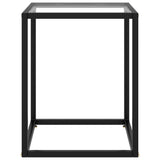 Coffee Table Black with Tempered Glass 40x40x50 cm - Front View