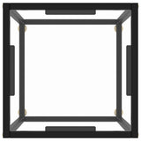 Coffee Table Black with Tempered Glass 40x40x50 cm
