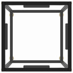 Coffee Table Black with Tempered Glass 40x40x50 cm