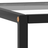 Coffee Table Black with Tempered Glass 40x40x50 cm - Top-Down View
