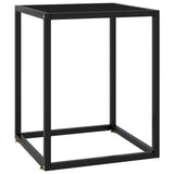 Coffee Table Black with Black Glass 40x40x50 cm