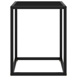 Coffee Table Black with Black Glass 40x40x50 cm - Front View
