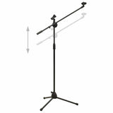 Tripod Microphone Stand with Dual Clip Holder - Front View