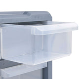 Multi-drawer Organiser with 22 Drawers 49x16x25.5 cm - Low Angle