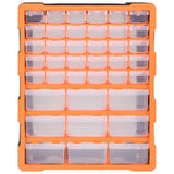 Multi-drawer Organiser with 39 Drawers 38x16x47 cm - Front View