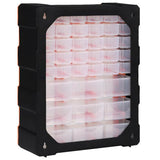 Multi-drawer Organiser with 39 Drawers 38x16x47 cm - Top-Down View