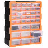 Multi-drawer Organiser with 39 Drawers 38x16x47 cm - Rear View