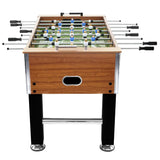 Football Table Steel 60 kg 140x74.5x87.5 cm Light Brown and Black - Side View