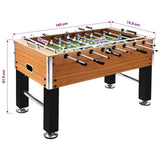 Football Table Steel 60 kg 140x74.5x87.5 cm Light Brown&Black - Extra Image