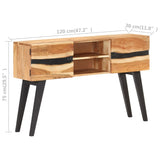 Sideboard 120x30x75 cm Solid Acacia Wood - Low Angle