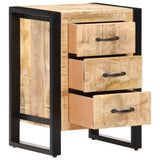 Bedside Cabinet 40x35x55 cm Solid Mango Wood - Front View