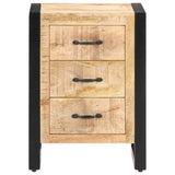 Bedside Cabinet 40x35x55 cm Solid Mango Wood - Side View