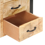Bedside Cabinet 40x35x55 cm Solid Mango Wood - Close-Up Angle