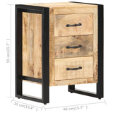 Bedside Cabinet 40x35x55 cm Solid Mango Wood - Low Angle