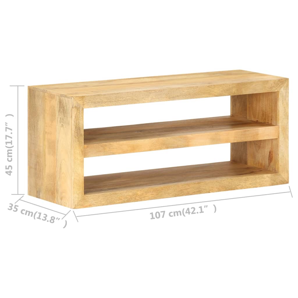 TV Cabinet 107x35x45 cm Solid Mango Wood