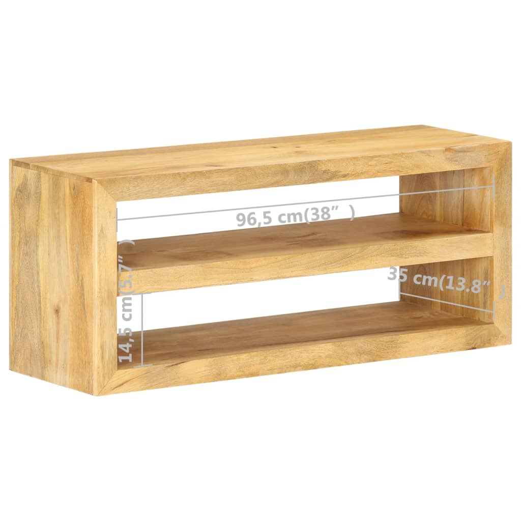 TV Cabinet 107x35x45 cm Solid Mango Wood