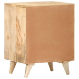 Carved Bedside Cabinet 40x30x50 cm Solid Mango Wood - 45-Degree Angle