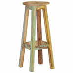 Bar Stools 2 pcs Solid Reclaimed Wood