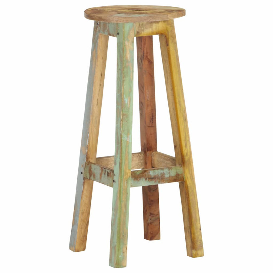 Bar Stools 2 pcs Solid Reclaimed Wood