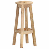 Bar Stools 2 pcs Solid Mango Wood - Front View