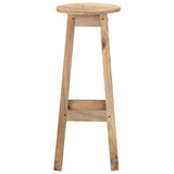 Bar Stools 2 pcs Solid Mango Wood - Side View