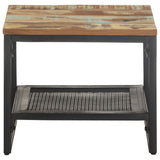 Side Table 40x40x35 cm Solid Reclaimed Wood - Front View