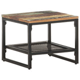 Side Table 40x40x35 cm Solid Reclaimed Wood - Low Angle