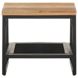 Side Table 40x40x35 cm Solid Acacia Wood - Front View