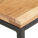Side Table 40x40x35 cm Solid Acacia Wood - Side View