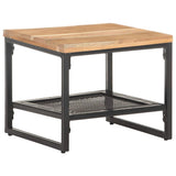 Side Table 40x40x35 cm Solid Acacia Wood - Close-Up Angle